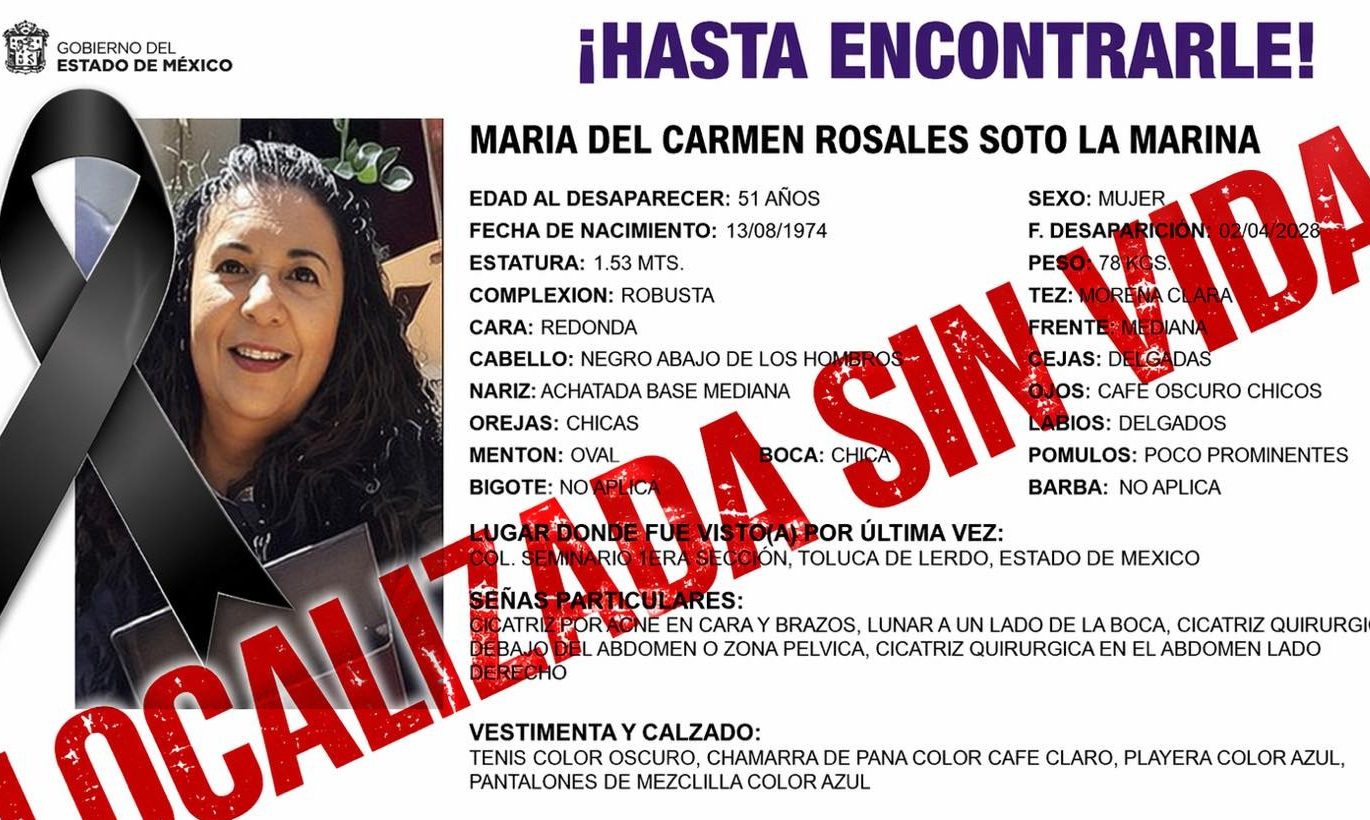 Encuentran sin vida en su casa a mujer desaparecida en Toluca ...