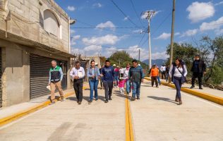 Finaliza pavimentación de la calle Manuel Gómez Morín en Tianguistenco