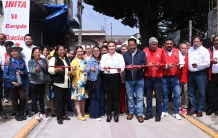 Inauguran andador y rehabilitación de drenaje en San Mateo Atenco