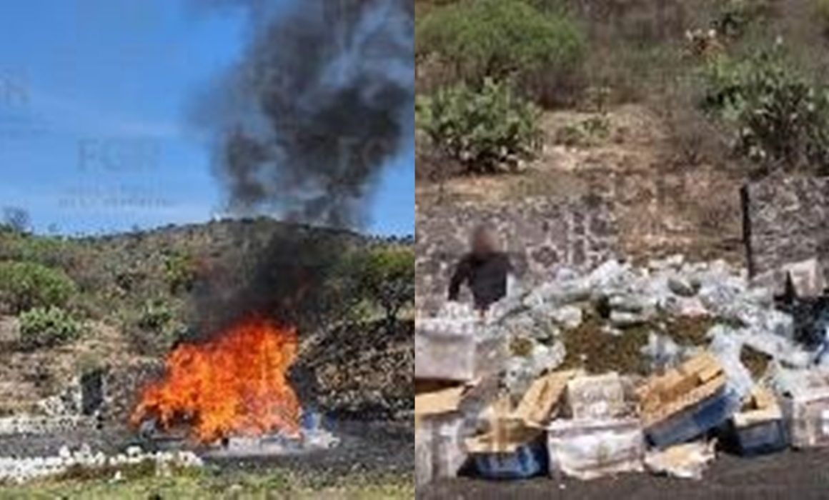 Incinera en Teotihuacán 400 kilos de drogas aseguradas en operativos