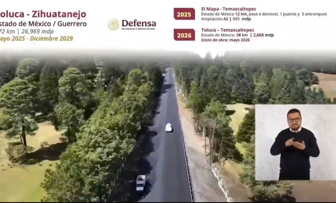 Inicia construcción de carretera Toluca–Temascaltepec en mayo 2026