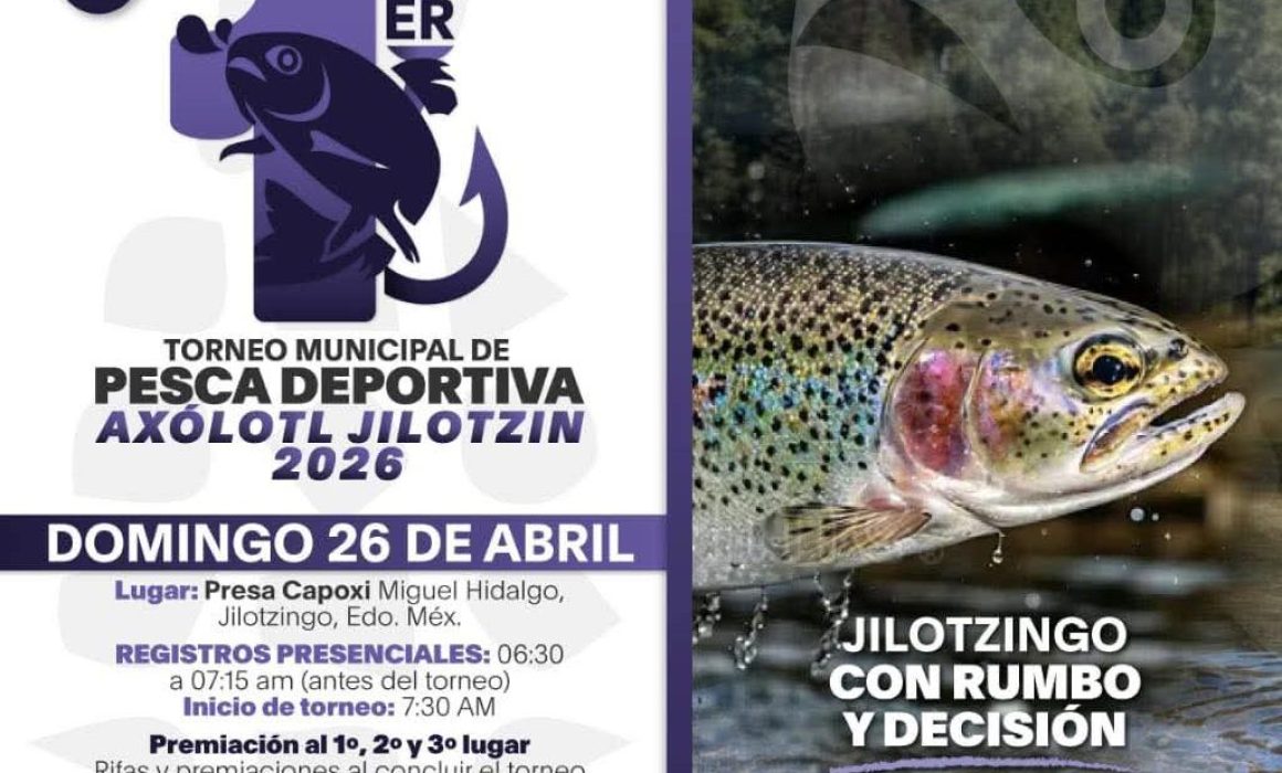 Invita Jilotzingo a torneo de pesca deportiva en presa Capoxi