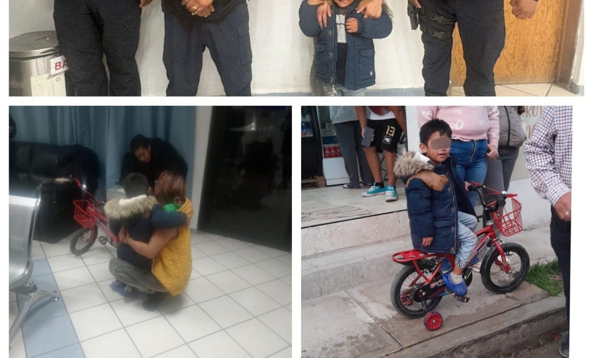 Logran Teoloyucan y Coyotepec recuperar a niño de 4 años extraviado