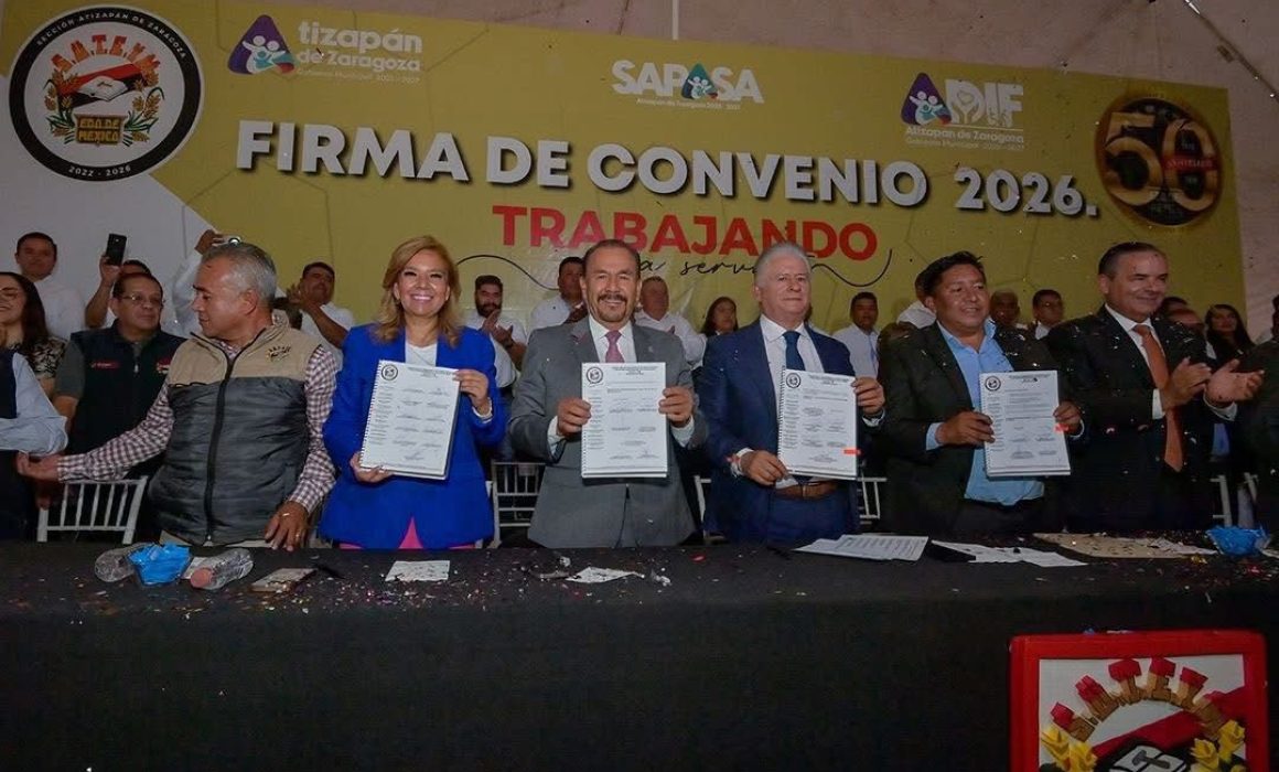 Logran incremento salarial con convenio laboral en Atizapán