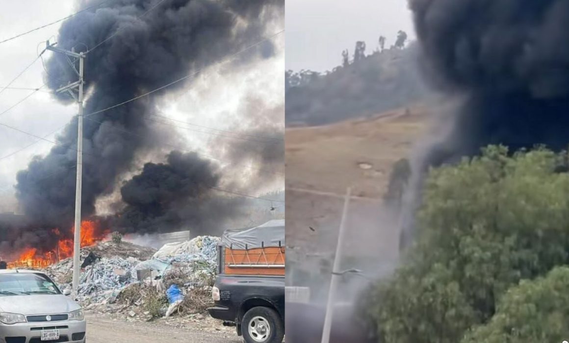 Reportan fuerte incendio en Sierra de Guadalupe, Tultitlán