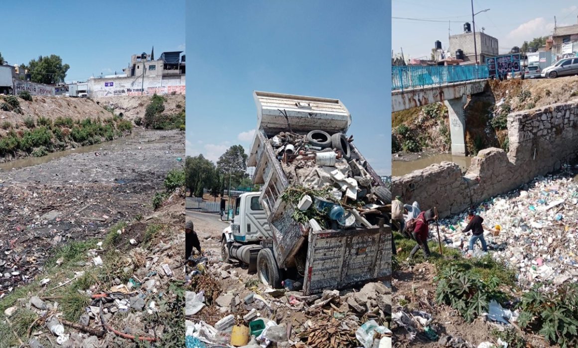 Retiran más de 50 m³ de basura para evitar inundaciones en Atizapán