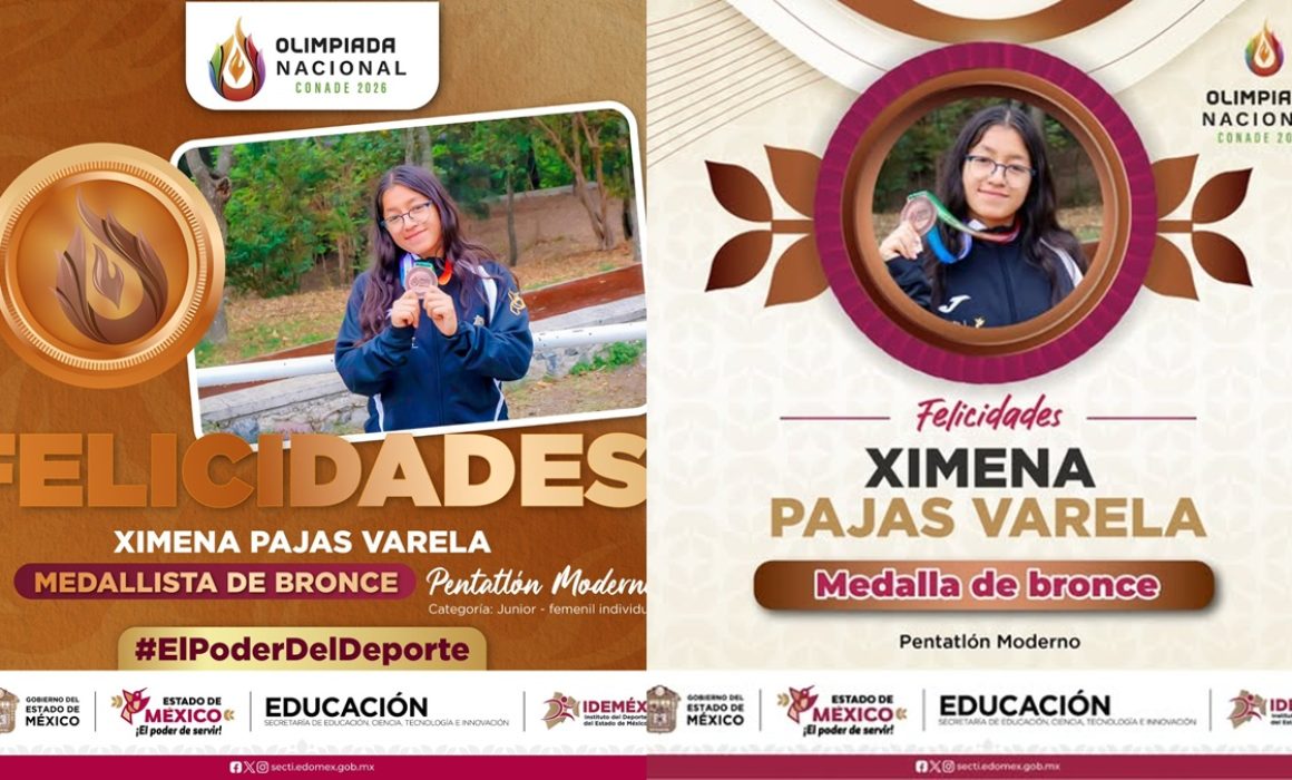 Suma pentatleta de Edomex bronce en Olimpiada Nacional