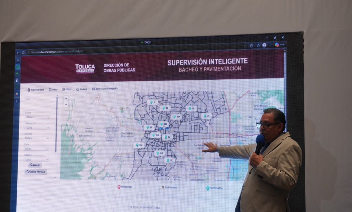 Transparentan en Toluca avance del bacheo con nueva plataforma virtual