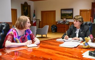 Acuerda Delfina Gómez agenda conjunta con el Senado