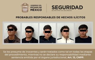Caen 5 sujetos armados y exhiben los índices de inseguridad en Texcoco