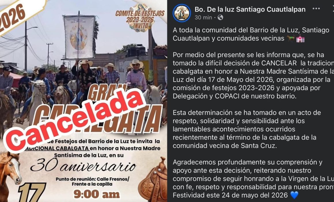 Cancelan cabalgata en Barrio de la Luz por violencia en Tepotzotlán
