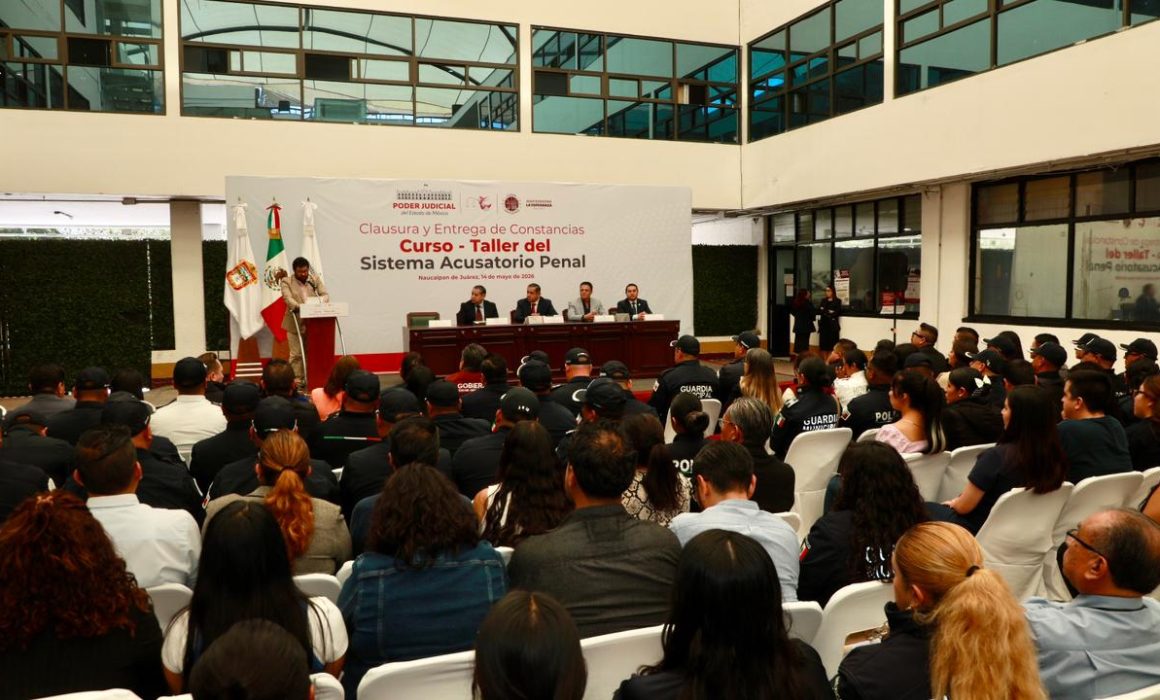 Capacitan policías y fiscales de Naucalpan en sistema penal acusatorio