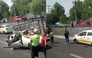 Choque múltiple colapsa la México-Puebla hacia Chalco; habrían heridos