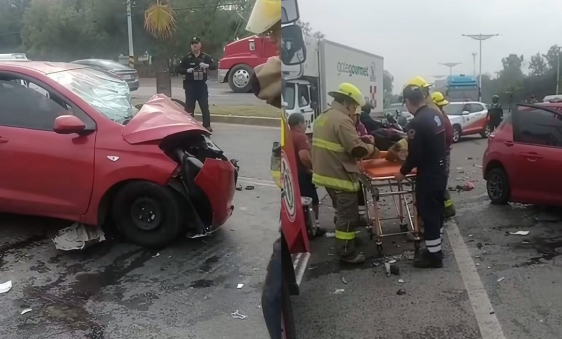 Deja fuerte choque 5 lesionados en la México-Pachuca