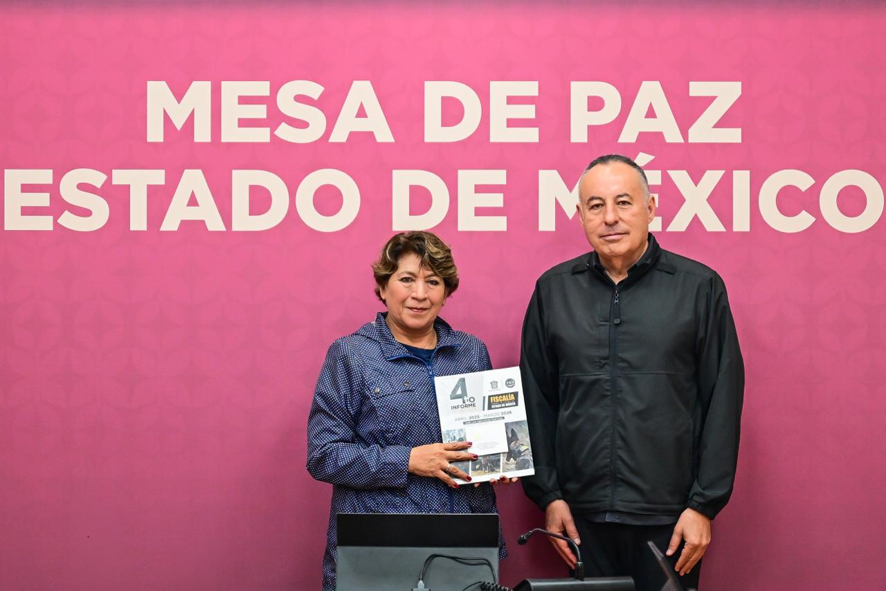 Entrega Fiscal del Edomex 4o Informe de actividades durante Mesa de Paz ...