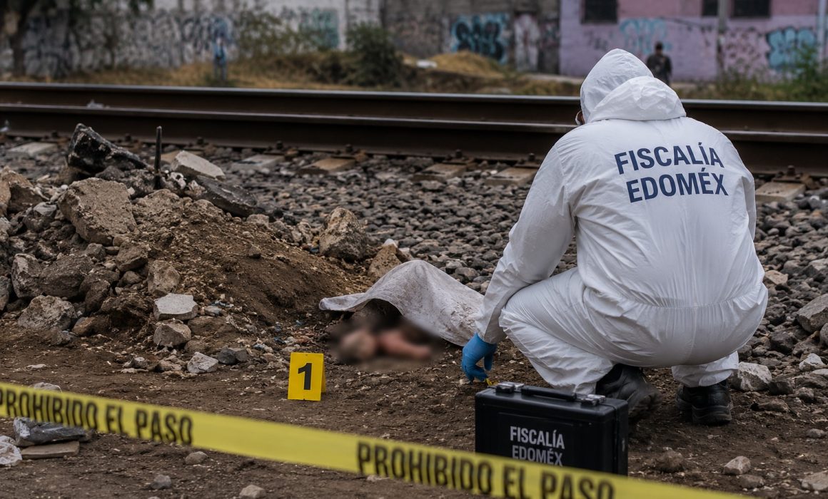 Hallan feto enterrado junto a vías del tren en Toluca