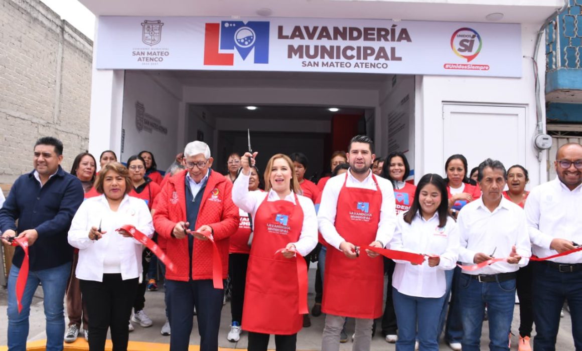 Inaugura Ana Muñiz primera lavandería municipal del Edomex
