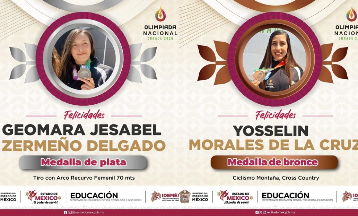 Ocupa Edomex sexto puesto en Medallero en la Olimpiada Nacional