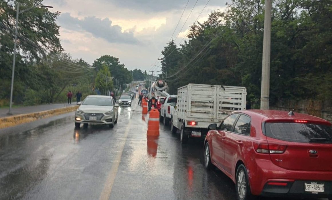 Prueban nuevo carril reversible en la carretera Río Hondo–Huixquilucan