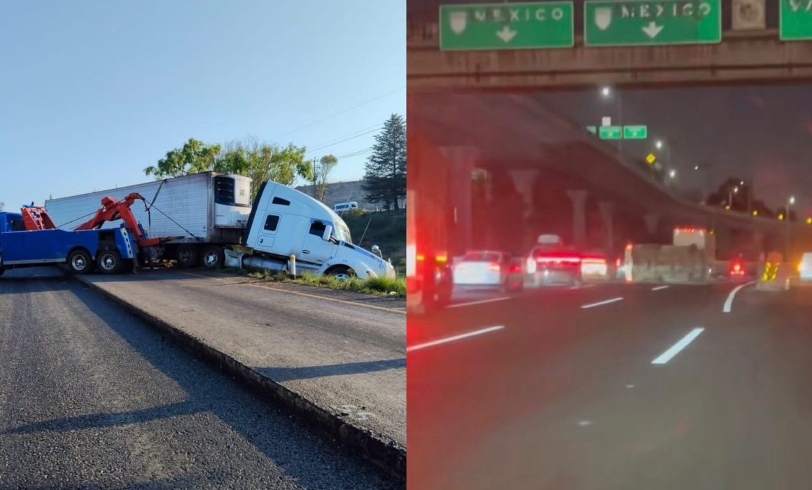 Reportan accidentes en Atlacomulco–Toluca y Méx-Qro
