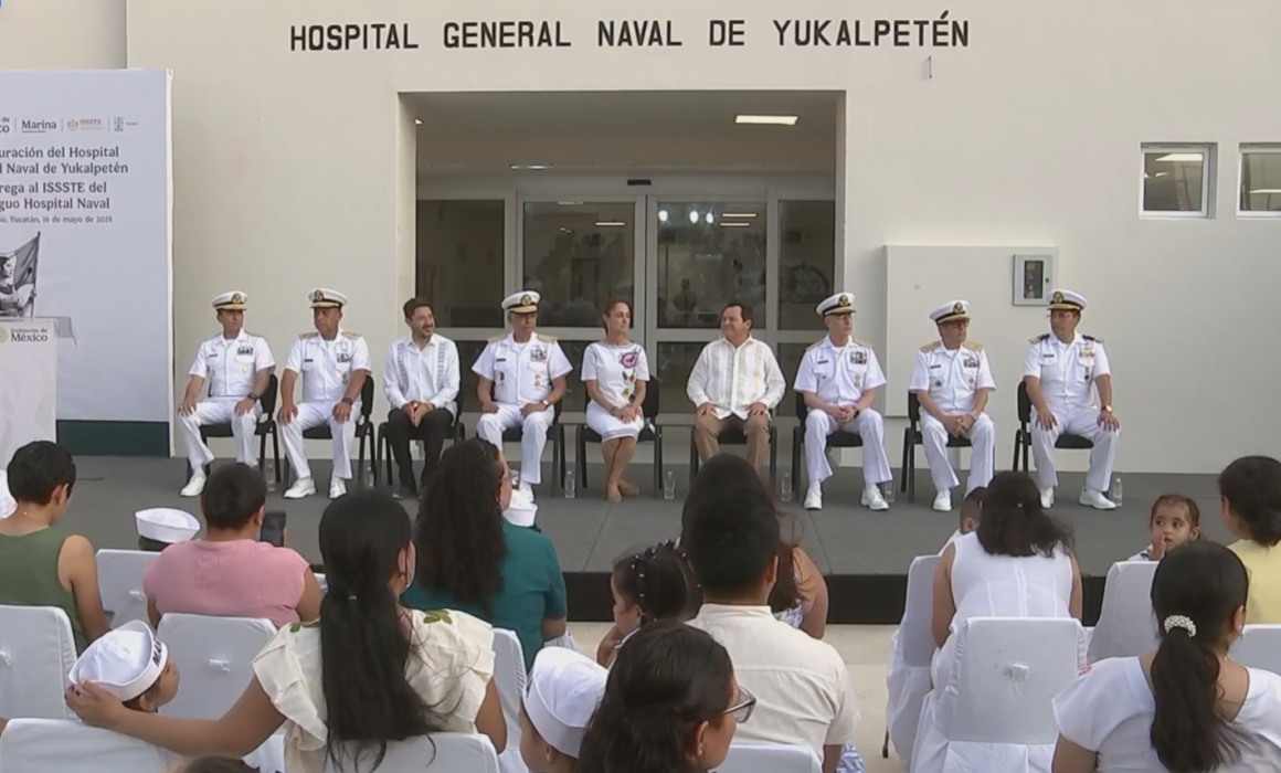 Sheinbaum y Huacho inauguran nuevo Hospital General Naval de Yukalpetén