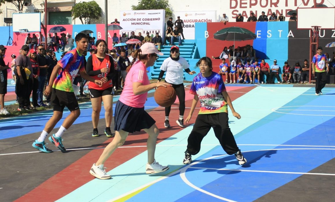 Transforma Ecatepec deportivo abandonado en espacio de paz y deporte