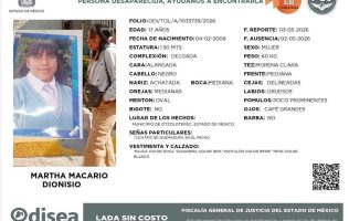 desaparece menor tras muerte de Jesús