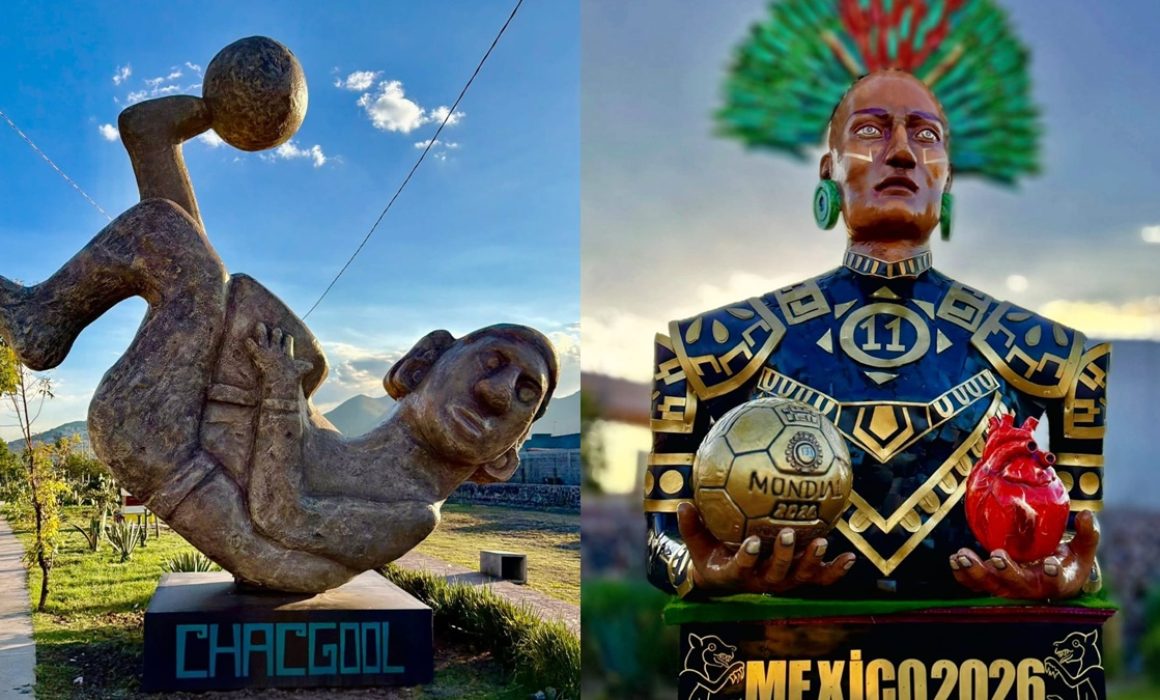 Arranca Ecatepec la fiesta del Mundial 2026 con esculturas monumentales