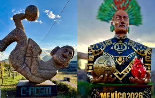 Arranca Ecatepec la fiesta del Mundial 2026 con esculturas monumentales