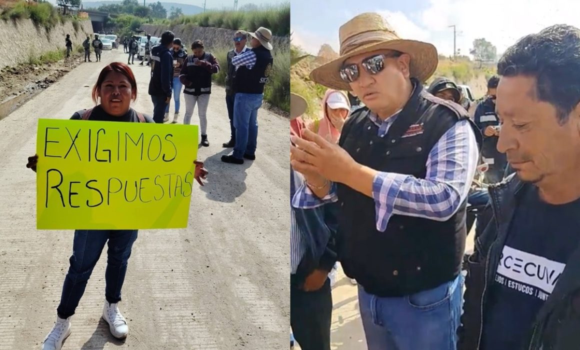 Bloquean obras del tren México-Querétaro en Huehuetoca; esta es la razón