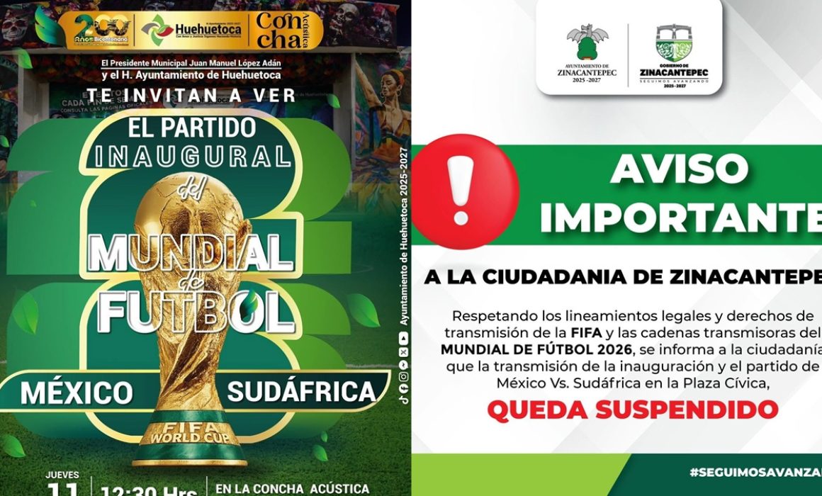 Cancelan municipios mexiquenses transmisiones del Mundial por multas