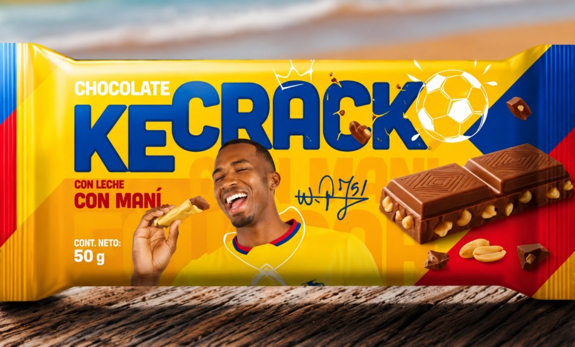 Lanza Willian Pacho 'Ke Crack' chocolate que impulsará talento de Ecuador