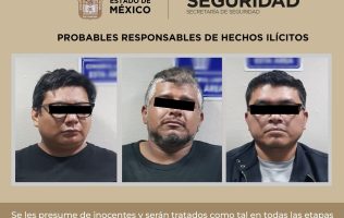 Detienen a 3 hombres armados tras reporte de disparos en Coyotepec