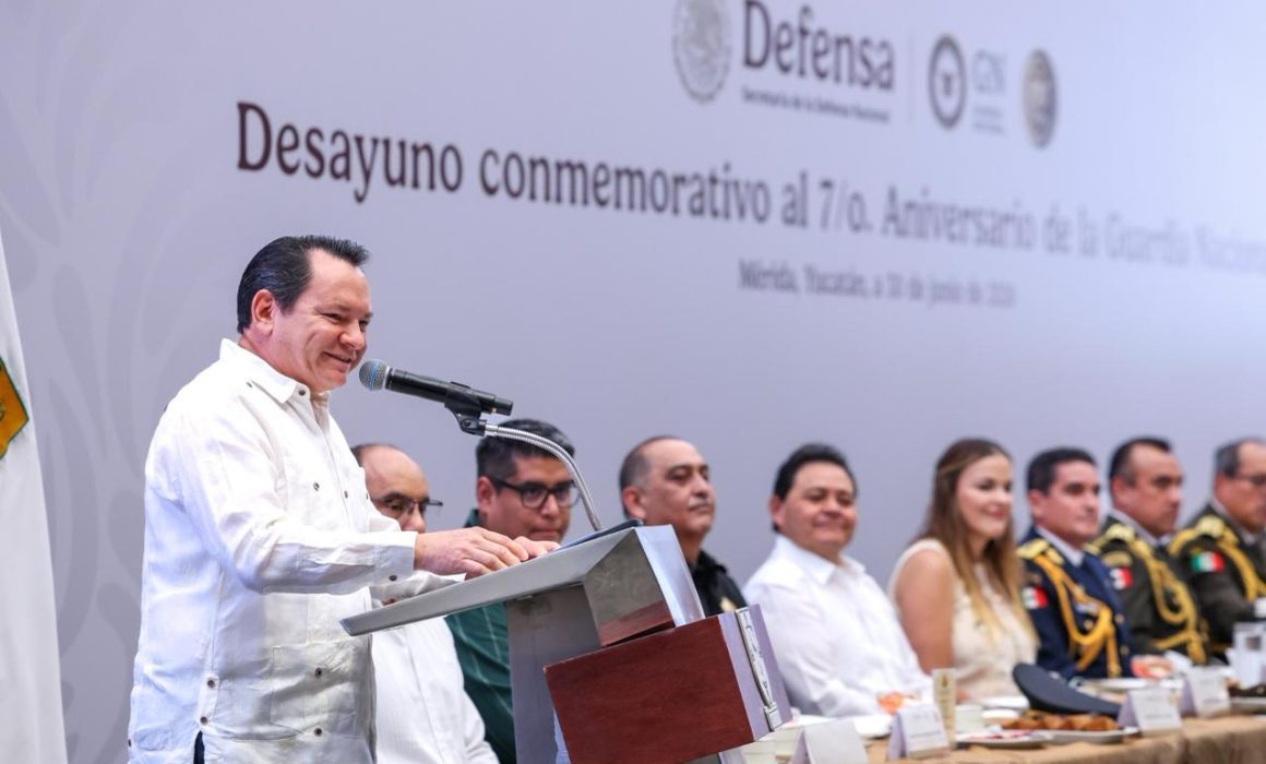GN cumple 7años: Díaz Mena destaca coordinación con Sheinbaum en Yucatán