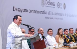 GN cumple 7años: Díaz Mena destaca coordinación con Sheinbaum en Yucatán
