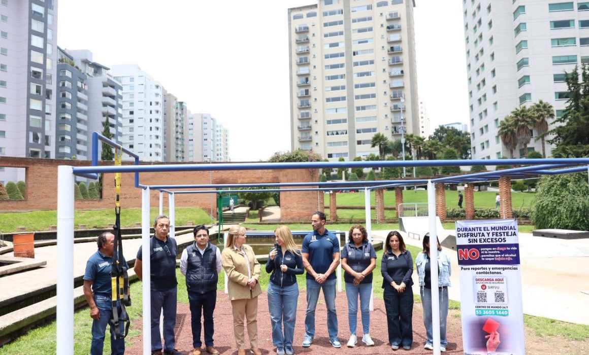 Inaugura Huixquilucan gimnasio de calistenia en Hacienda del Ciervo