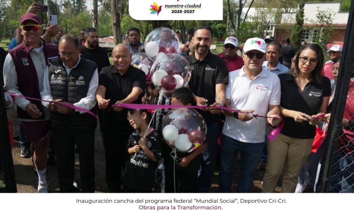 Inaugura Raciel Pérez cancha Mundial Social en Tlalnepantla