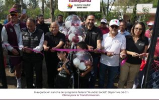 Inaugura Raciel Pérez cancha Mundial Social en Tlalnepantla