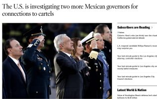 Indaga EU a gobernadores de Sonora y Tamaulipas, revela Los Angeles Times