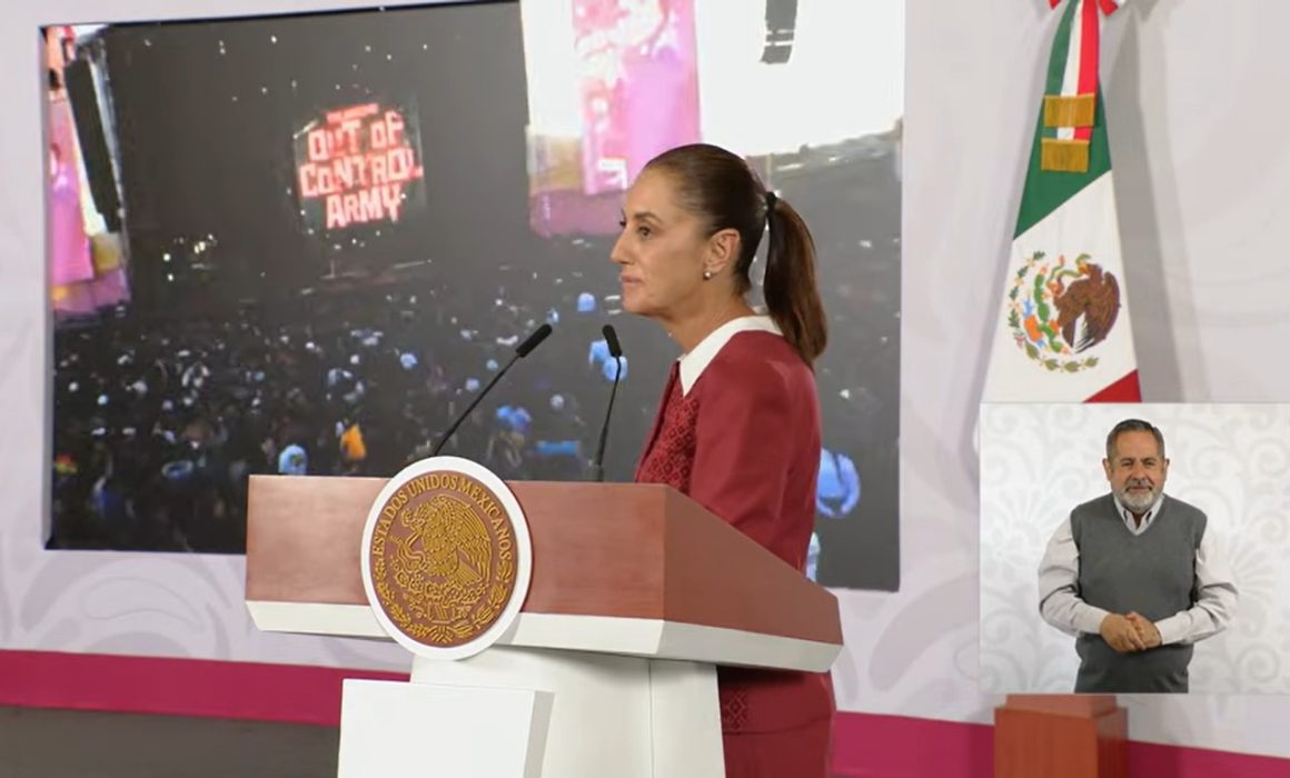 Reconoce Claudia Sheinbaum concierto de Panteón Rococó en Nezahualcóyotl