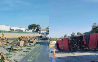 Reportan choque múltiple en la autopista México–Puebla