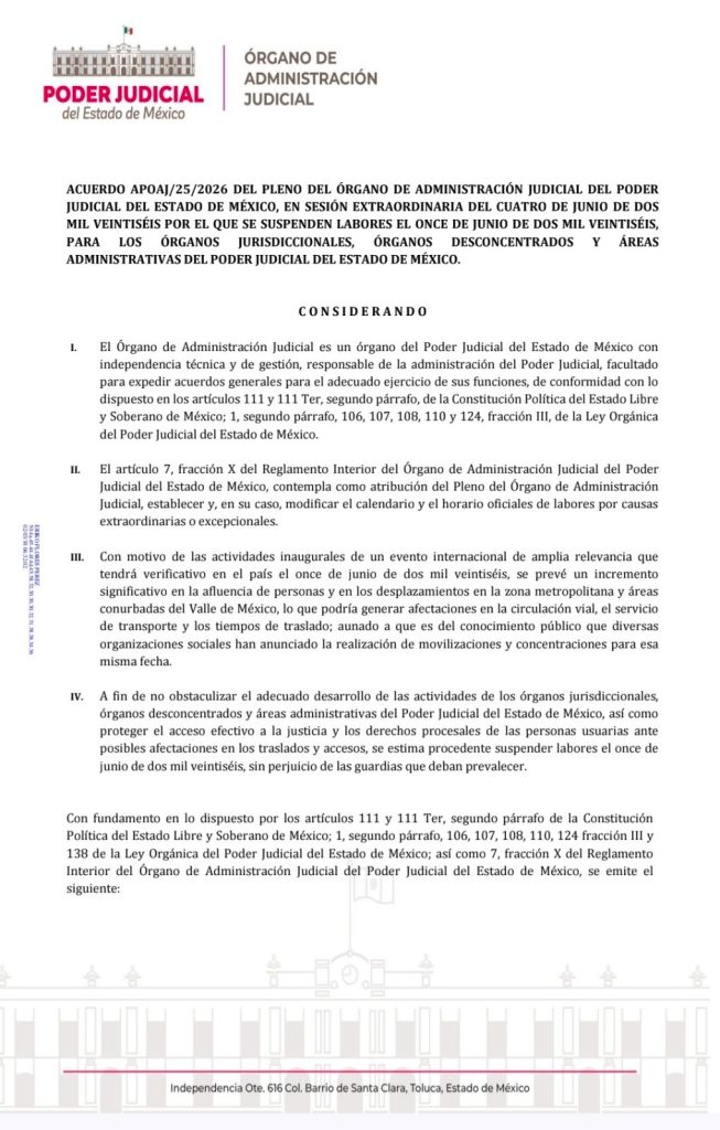 Fotos: Poder Judicial del Estado de México 
