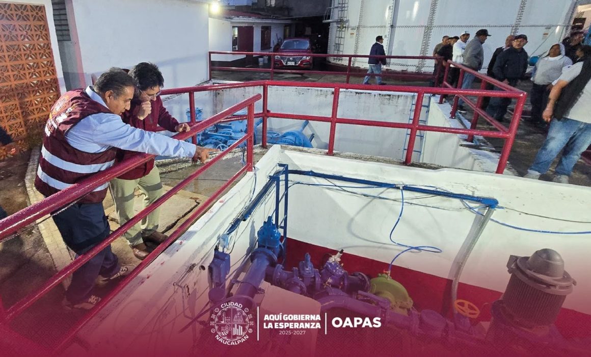 Tendrán agua 100 mil vecinos de Naucalpan; estrenarán tanque renovado