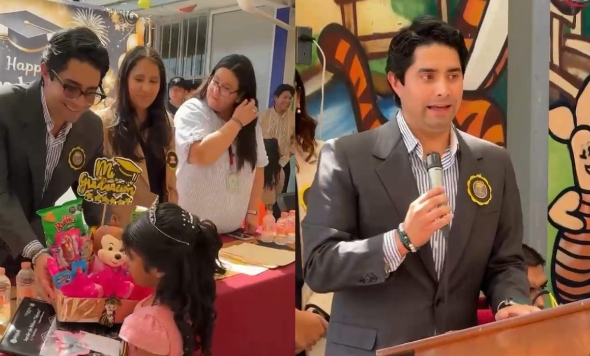Apadrina Luis Miranda a un preescolar y un CAM en su graduación