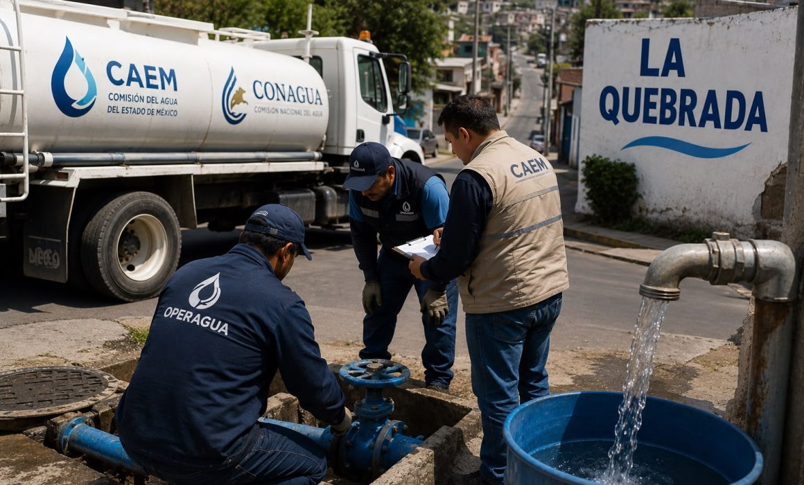 Atiende Cuautitlán Izcalli falta de agua en La Quebrada