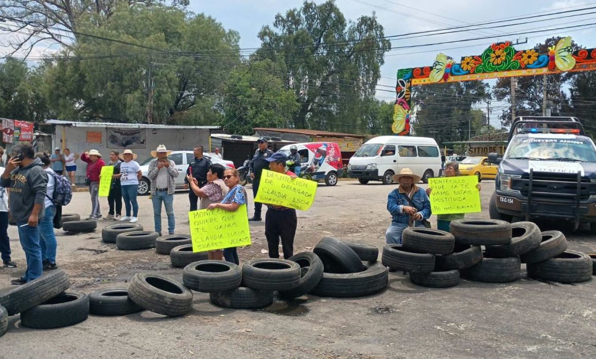 Bloquean la México-Texcoco para exigir destitución de delegada