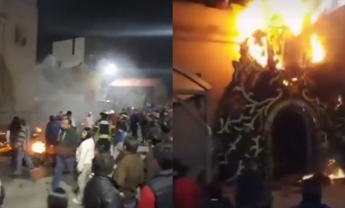 Da seguimiento Romina a daños por incendio en parroquia de Huixquilucan