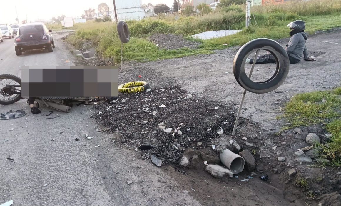 Deja choque mortal en Almoloya de Juárez un muerto y una mujer herida
