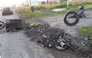 Deja choque mortal en Almoloya de Juárez un muerto y una mujer herida