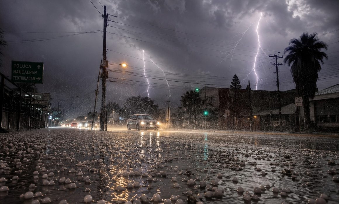 Desafían lluvias, granizo y viento al Edomex este miércoles 1 de julio